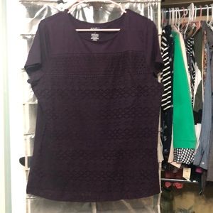 Plum lace T-shirt